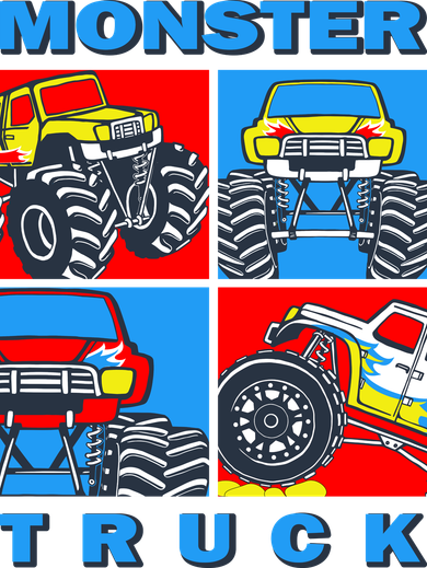 Monster Truck Block Kids T-Shirt