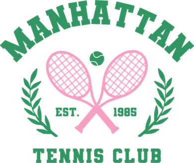 Manhattan Tennis Club Pink And Green Tennis Kids Sweatshirt