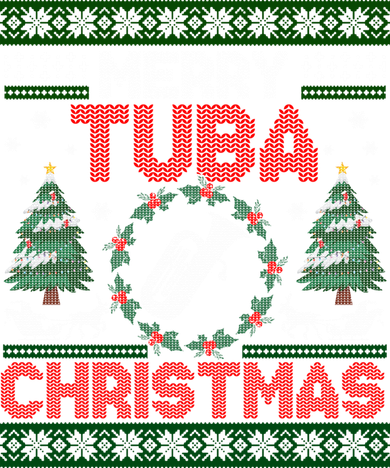 Merry Tuba Christmas Ugly Music Instrument Ugly Xmas Women's Tank Top