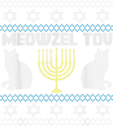 Meowzel Tov Cat Hanukkah Ugly Sweater Gifts For Cat Lovers Sweatshirt