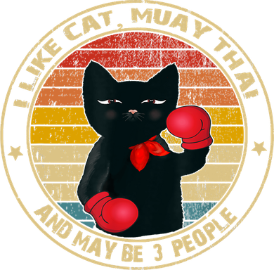 Muay Thai Funny Cat Kickboxing Thailand Boxing Cat Boxing Kids T-Shirt