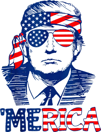 Merica Trump Happy 4th Of July Trump American Flag Fun Women's Dry Zone Grid Polo