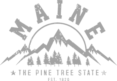 Maine The Pine Tree State Est 1820 Vintage Mountains Gift Women's Long Sleeve Shirt