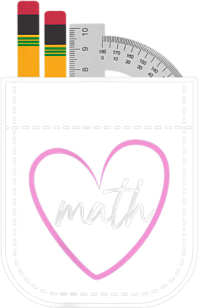 Math Teacher Pocket With Pencils And Protractor Doggie Tank