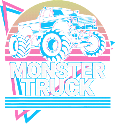 Monster Truck Retro Kids T-Shirt