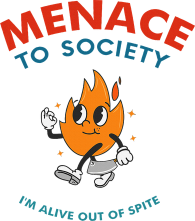 Menace To Society IM Alive Out Of Spite Apparel The Baniff Cuffed Pom Beanie