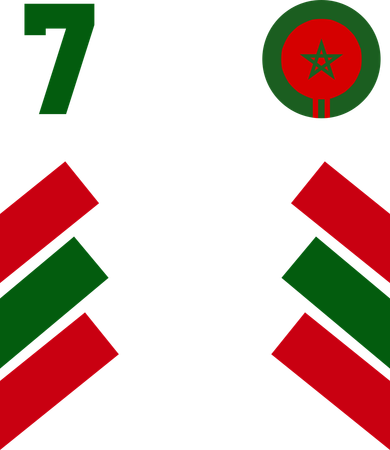 Morocco Team Sport Number 7 Button