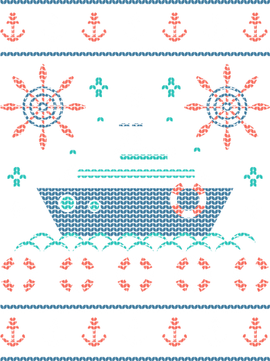 Nautical Ship Boat Ugly Christmas Sweater Tumbler