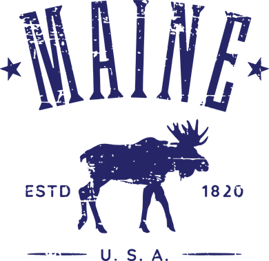 Maine Usa With Moose Distressed Design Souvenir Baby Bodysuit