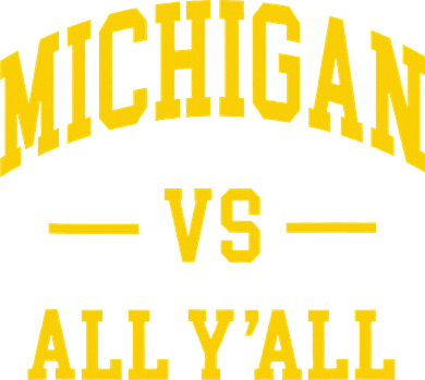Michigan vs All Y'all  Throwback   Women's V-Neck T-Shirt