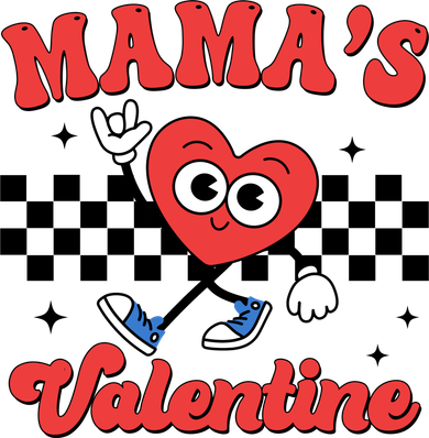 Mamas Valentine Cute Heart Retro Gift Toddler Hoodie