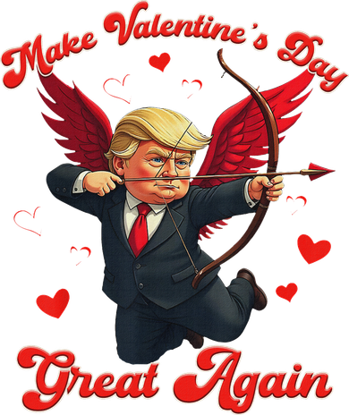 Make Valentine Day Great Again Funny Trump Lovers 2025 Toddler T-Shirt