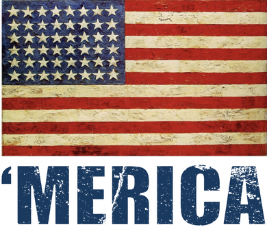 Vintage Merica Flag Golf Towel
