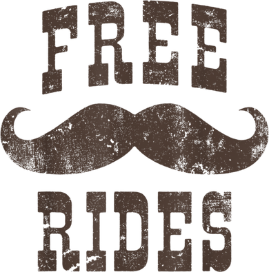 Mens Vintage Free Mustache Rides Funny Women's Long Sleeve Shirt