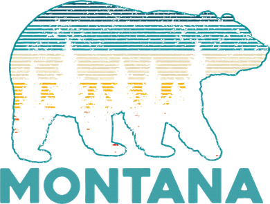 Montana Vintage Grizzly Bear Nature Hiking Souvenir Gift Women's Hoodie