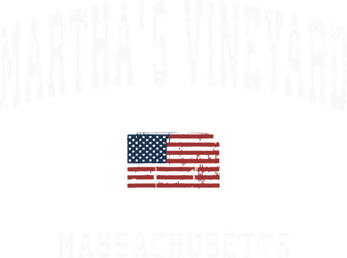 Marthas Vineyard Massachusetts Ma Vintage American Flag Kids T-Shirt