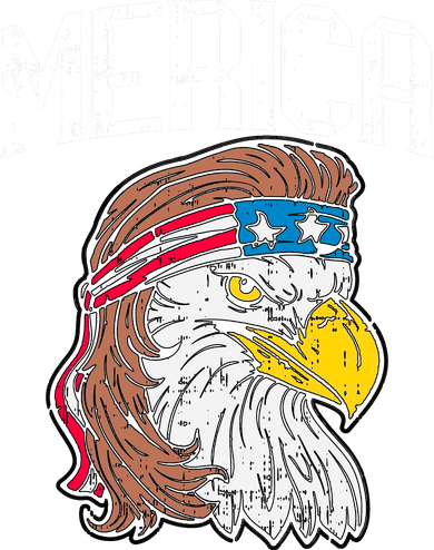 Merica Vintage Patriotic Bald Eagle Golf Towel