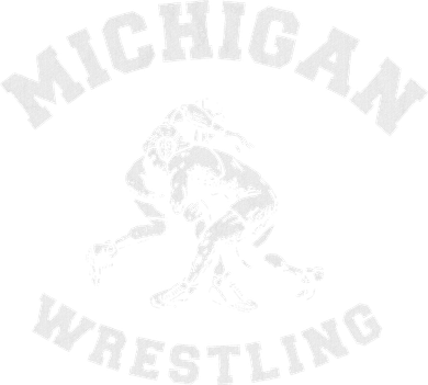 Michigan Wrestling 80s Distressed Retro Freestyle Wrestlers 11oz C Handle Ceramic Mug