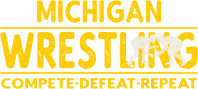 Michigan Wrestling Compete Defeat Repeat Gift Mousepad