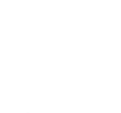 My Wife Isn't Fragile  Button