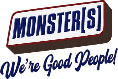Monsters WeRe Good People! Funny Candy Chocolate Bar Gift Backpack