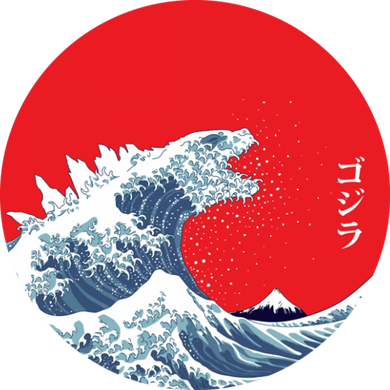 Monster Wave Retro Vintage Classic Japanese Art Kids Hoodie