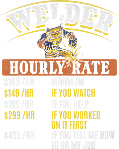 Metal Worker Welding MIG Welder Funny Welder Hourly Rate Women's T-Shirt