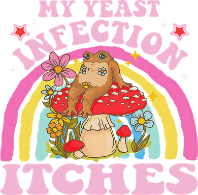 My Yeast Infection Itches Funny Mushroom Frog Meme Humor Kids Sweatshirt