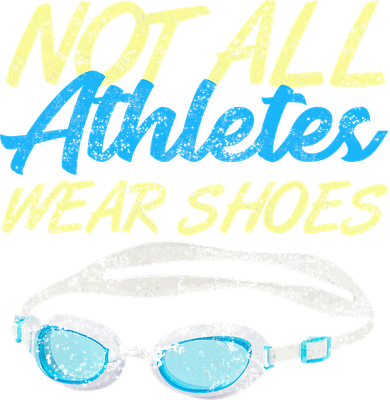 Not All Athletes Wear Shoes Fun Swimmers Team Swim Gift Women's Dry Zone Grid Polo