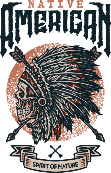 Native American Indian Chief Skull Beanie