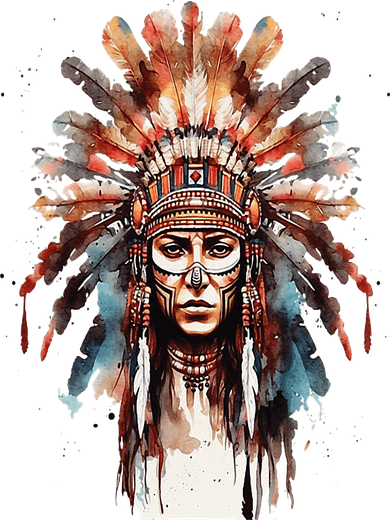 Native American Indian Headpiece feathers Ornament