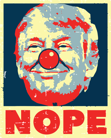Nope Anti Trump Clown Vintage Retro Impeach No Donald Doggie Tank