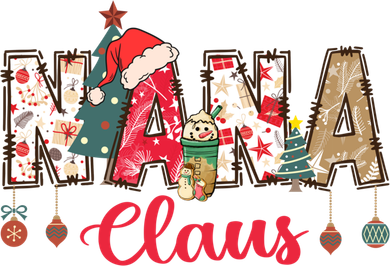 Nana Claus Christmas Family Matching Xmas Light Tree Gift Doddie Hoodie