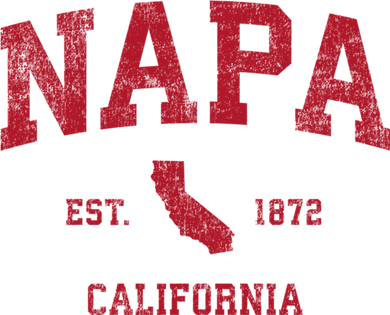 Napa California Ca Vintage Sports Design Red Print Women's Long Sleeve Shirt