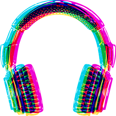 Vintage Neon Headphones Ornament