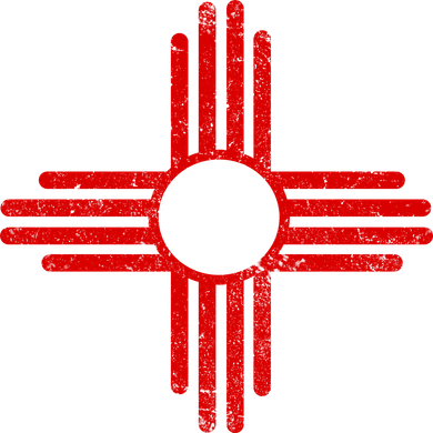 Vintage New Mexico Flag Symbol Coaster