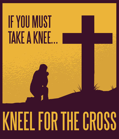 Kneel For The Cross Christian Mousepad