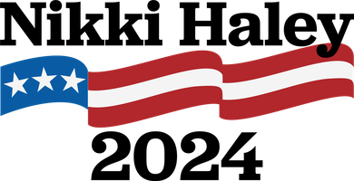 Nikki Haley 2024 For President Flag Logo Baby Bodysuit