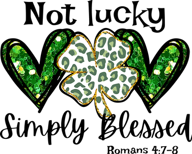 Not Lucky Simply Blessed Christian St Patricks Day Irish Baby Bodysuit