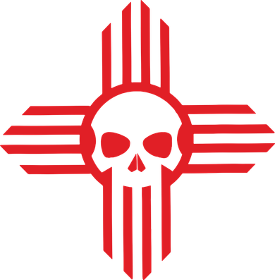 New Mexico Flag Zia Sun Skull State Pride Magnet