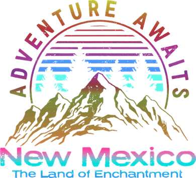 New Mexico State Retro Outdoors & Nm Mountains Golf Towel