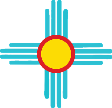 New Mexico State Zia Vintage Retromodern Design Coaster