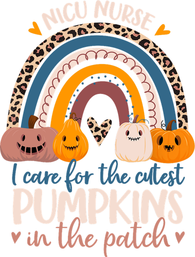 NICU Nurse Cutest Pumpkins In The Patch Rainbow Halloween RN Toddler Hoodie