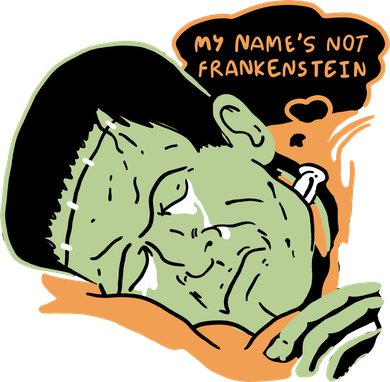 My Name Is Not Frankenstein Kids Sweatshirt