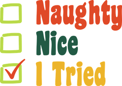 Naughty Nice I Tried Funny Christmas Tank Top