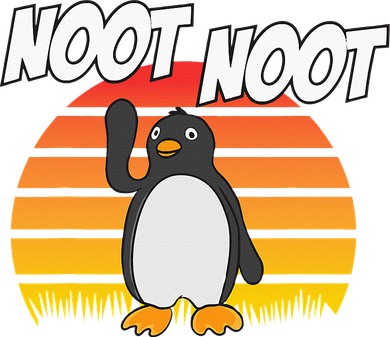 Noot Noot Penguin Vintage Gift For Men Women Baby Bodysuit