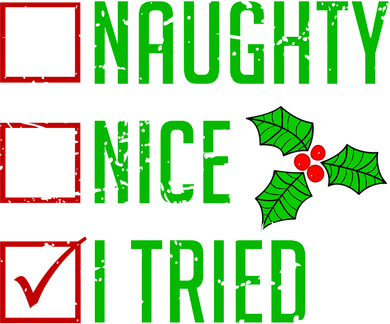 Naughty Nice I Tried Christmas Backpack