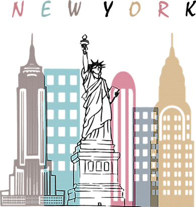 NYC New York City Manhattan skylines statue of liberty Women's Tank Top