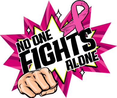 No One Fights Alone Breast Cancer Awareness Hooded Wearable Blanket