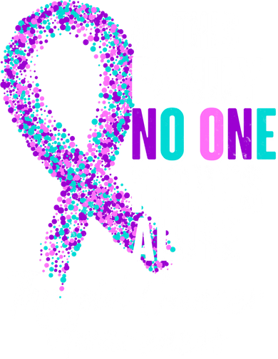 No One Fights Alone Thyroid Cancer Awareness Women's Hoodie